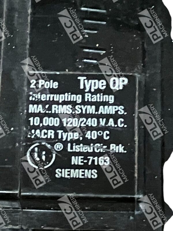 Siemens Type QP 2 Pole 20A Circuit Breaker QP2-B020 - Image 2
