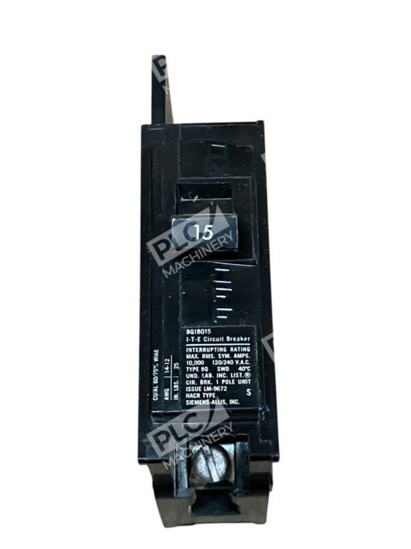 Siemens Allis 1 Pole 15A Circuit Breaker BQ1B015