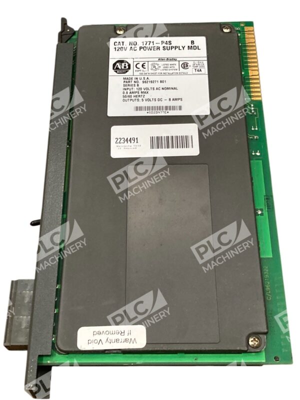 Allen-Bradley 1771-P4S 120V AC Power Supply Module 5VDC 8A Series B PLC