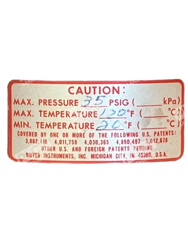 Dwyer 3210C Max Pressure 35PSIG Photohelic Series Pressure Gauge - Image 4