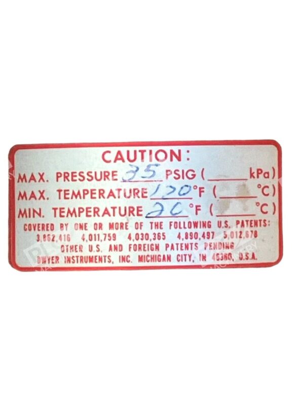 Dwyer 3210C Max Pressure 35PSIG Photohelic Series Pressure Gauge - Image 5