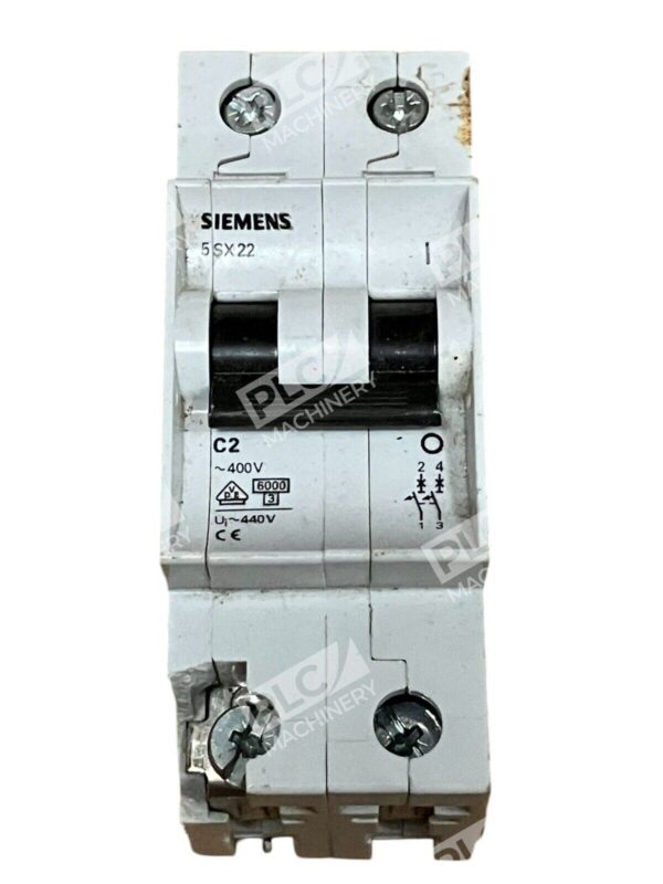 Siemens 5SX2-202-7 C2 2 Pole 2A Circuit Breaker 5SX22-C2