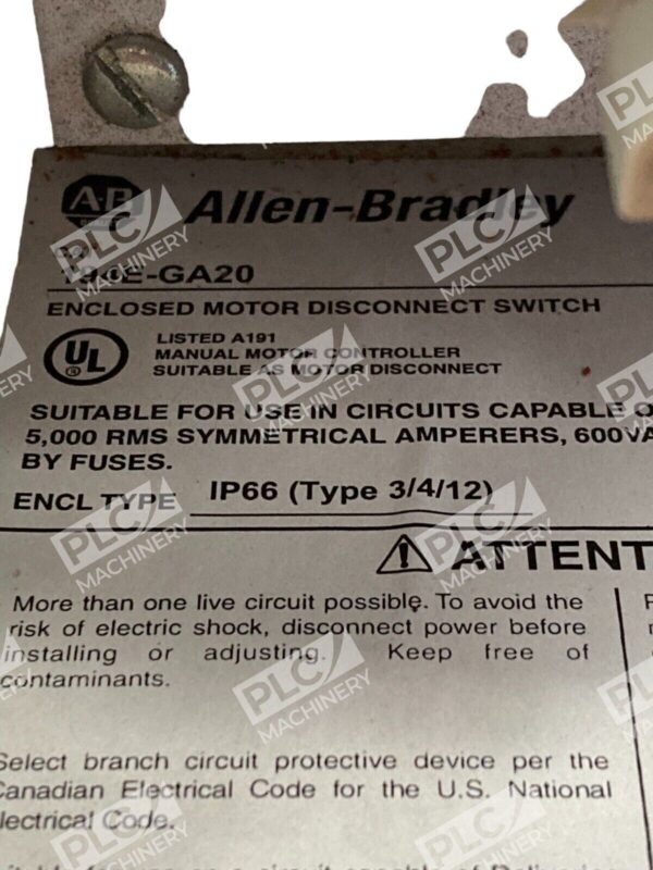 Allen Bradley 194E-GA20 /A - Image 7
