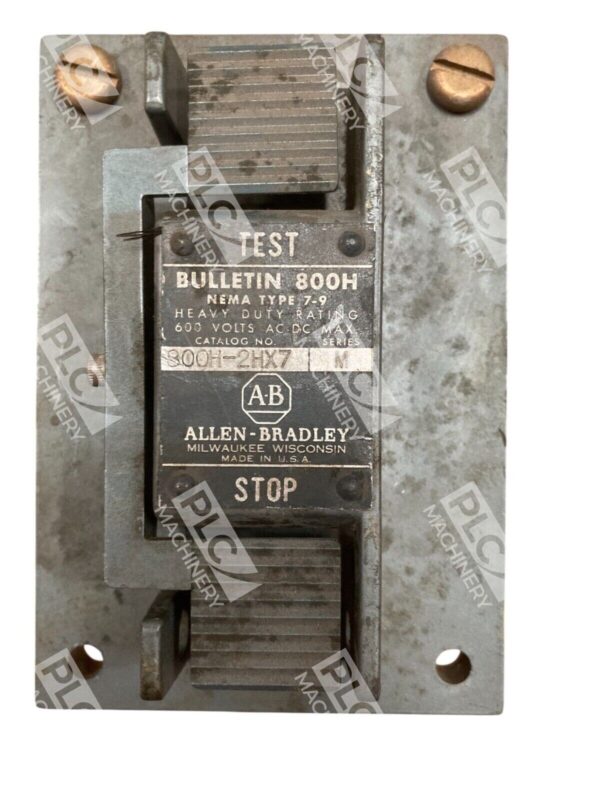 Allen Bradley Heavy Duty Nema 7-9 Pushbutton Enclosure Cover 800H-2HX7 /M