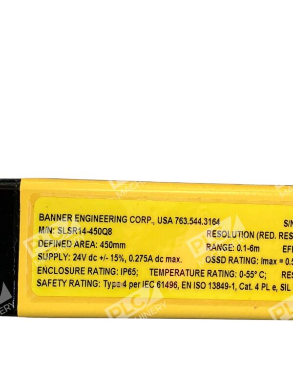 Banner 111943 450mm EZ-Screen Receiver Light Curtain SLSR14-450Q8 - Image 4