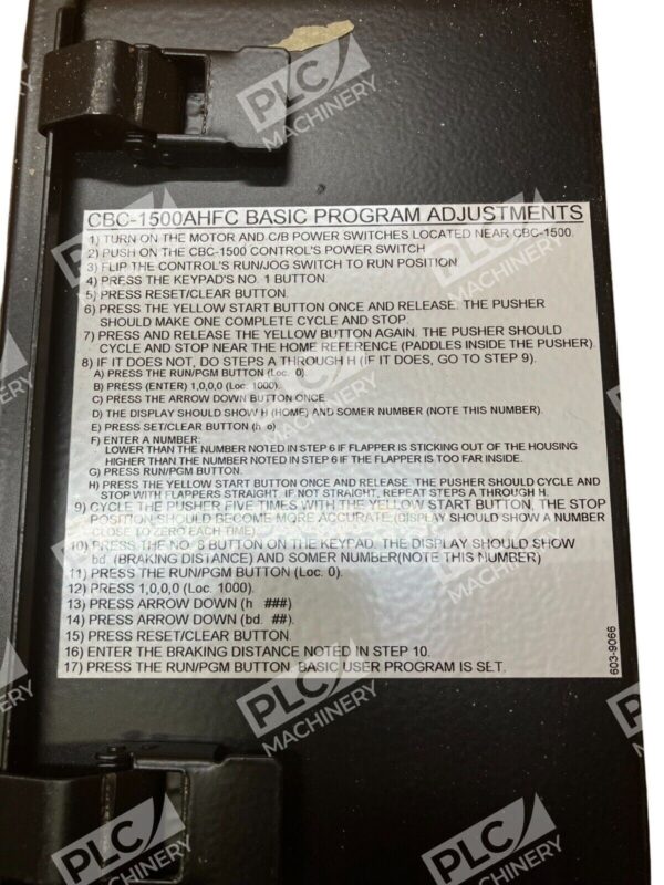 Warner Electric CBC-1500 AHFC  6050-448-006 Clutch Brake Control System - Image 6