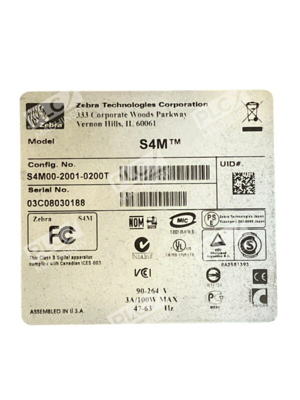 Zebra Technologies S4M Thermal Label Printer S4M00-2001-0200T - Image 2