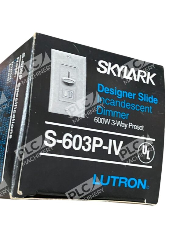 Lutron Skylark 600W 3Way Preset Designer Slide Incandescent Dimmer S-603P-IV