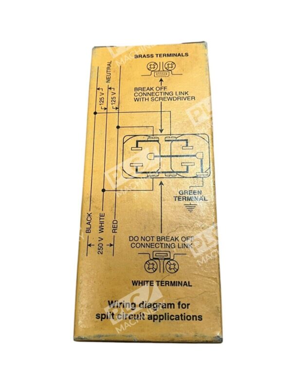 Hubbell Duplex 2 Pole 15A 125V Duplex Receptacle Straight Blade HBL5262R - Image 2