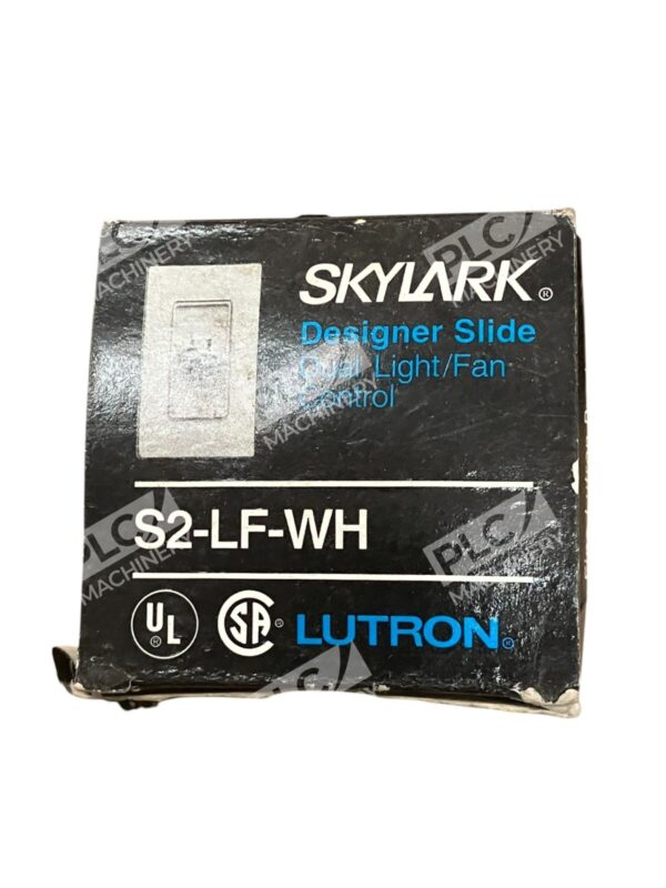 Lutron Skylark Designer Slide Dual Light Fan Control S2-LF-WH
