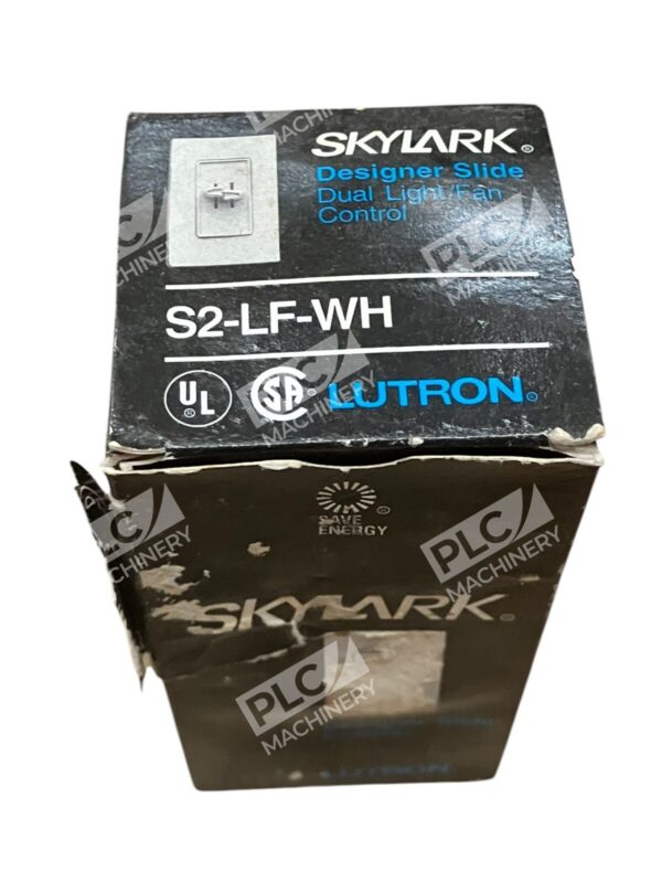 Lutron Skylark Designer Slide Dual Light Fan Control S2-LF-WH - Image 2