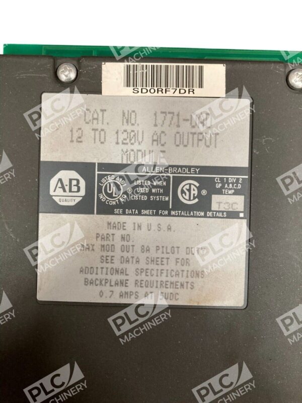Allen Bradley 12-120VAC Output Module 1771-OAD - Image 2