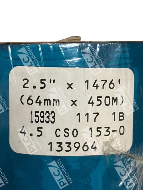 Thermal Transfer Ribbon 2.5"x1479' 64mmx450M 15933 117 1B 4.5 CSO 153-0 133964 - Image 3