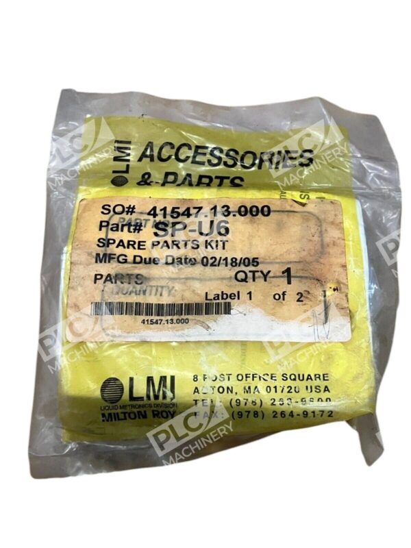 Milton Roy Liguid Metronics LMI Chemical Metering Pump Spare Parts SP-U6