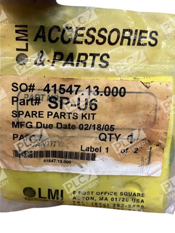 Milton Roy Liguid Metronics LMI Chemical Metering Pump Spare Parts SP-U6 - Image 2