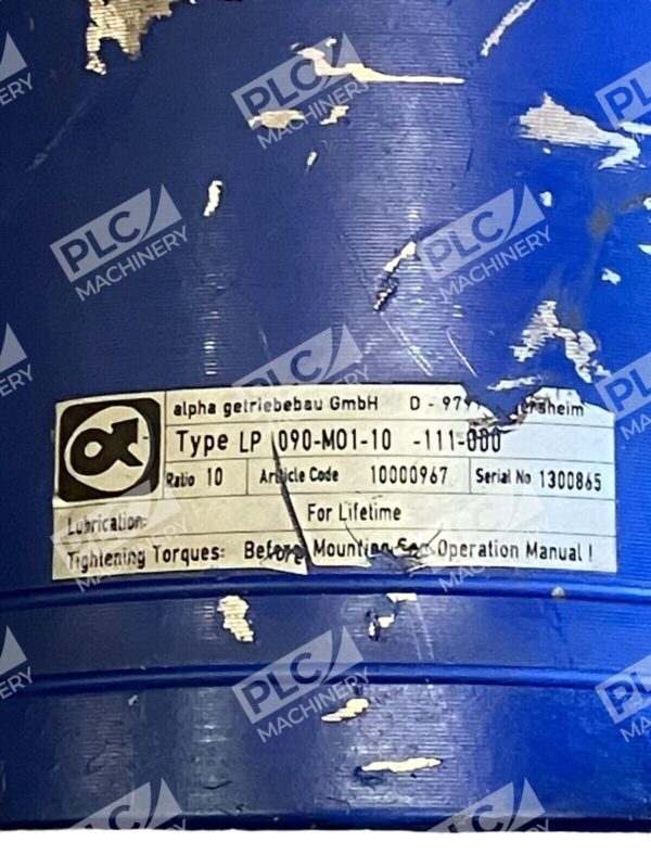 Alpha 10:1 Gear Reducer LP 090-MO1-10-111-000 - Image 2