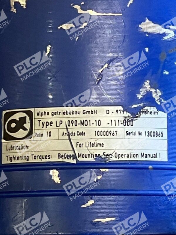 Alpha 10:1 Gear Reducer LP 090-MO1-10-111-000 - Image 3