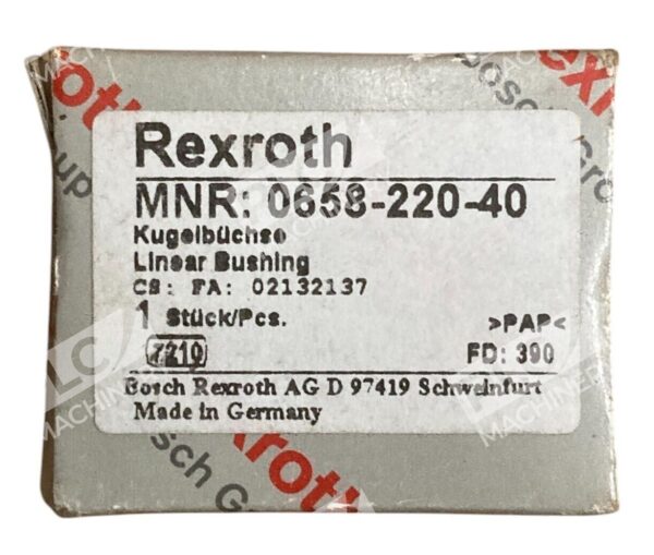 Rexroth Bosch Linear Bearing 0658-220-40