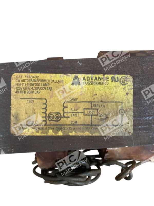 Advance CW 460W C8402 Transformer Ballast 71A8402 - Image 3