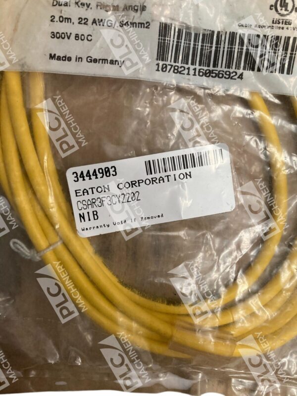 Eaton Cutler Hammer 2m 22AWG/34mm2 Micro Series 3 Pin Cable CSAR3F3CY2202 - Image 3