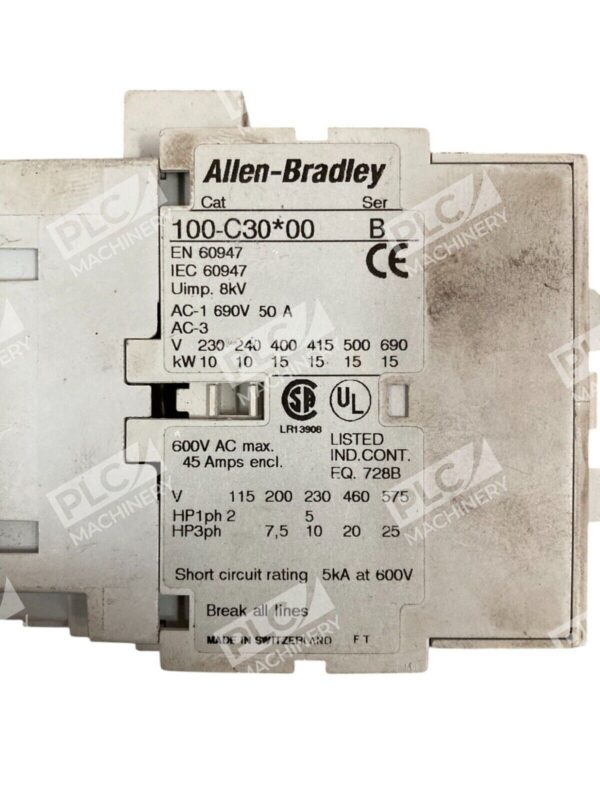 Allen Bradley 60947 AC Contactor 100-C30*00 /B - Image 2