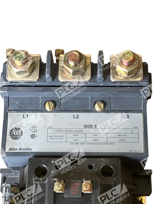 Allen Bradley 592-A2NF /A Overload Relay W/ Motor Starter Size 5 509-FOD-A2N /L - Image 2