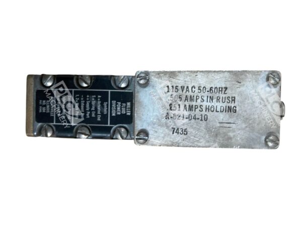 Miller Fluid Power Division 504 Spring Activated Solenoid Valve A-621-04-10 - Image 2