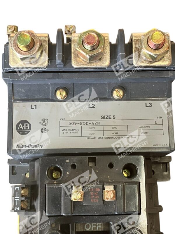 Allen Bradley 592-A2NF /A Overload Relay W/ Motor Starter Size 5 509-FOD-A2N /L - Image 4