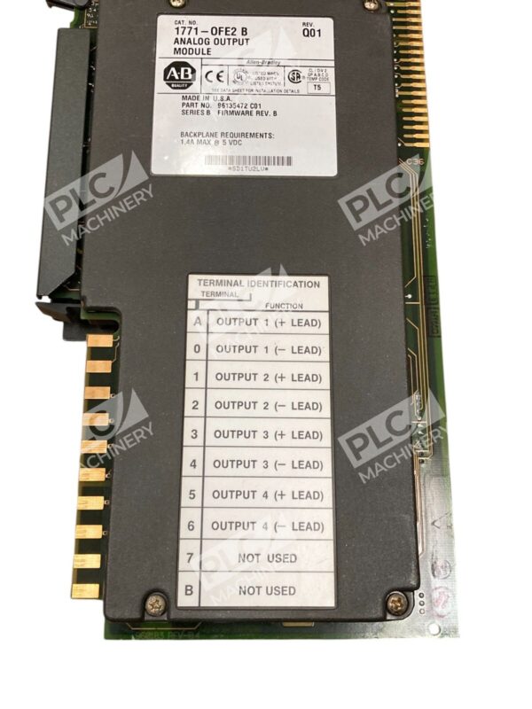 Allen-Bradley 1771-OFE2 B Analog Output Module Series B PLC A-B Rev 001 - Image 6