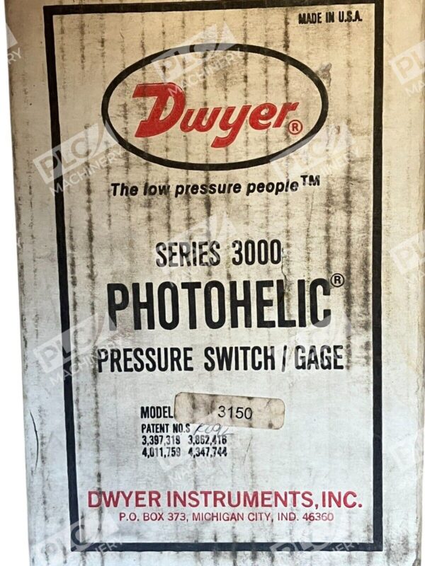 Dwyer Instruments Series 3000 Photohelic Pressure Switch Gauge Model 3150