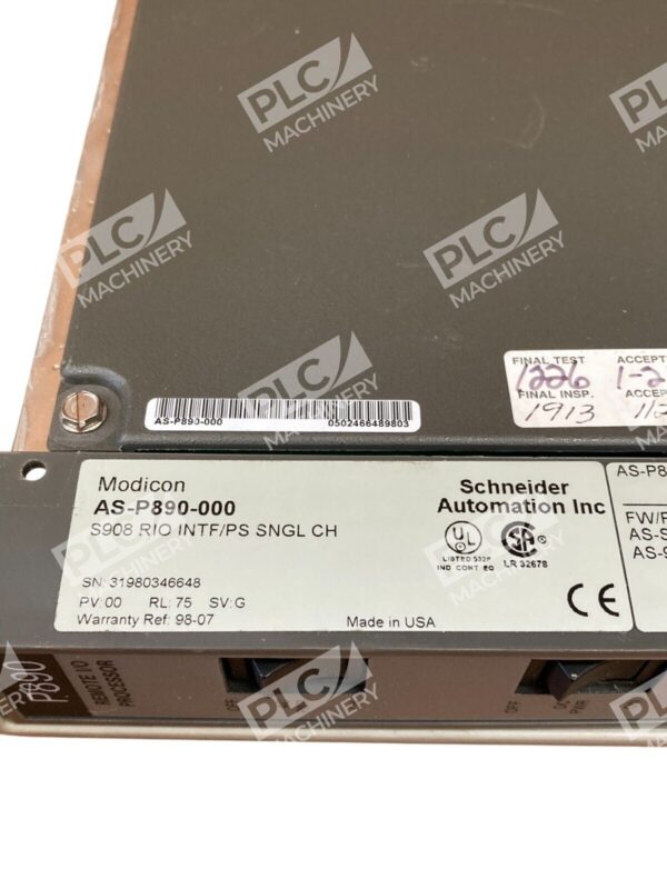 Modicon AEG Schneider S908 RIO INTF/PS SNGL CH AS-P890-000 - Image 7