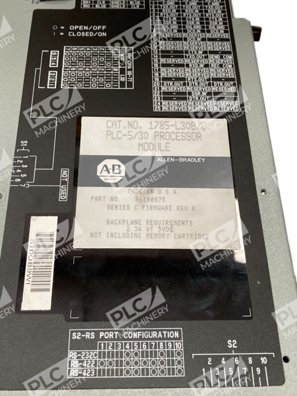 Allen-Bradley 1785-L30B/C PLC-5/30 Processor Module Series C Rev K USA - Image 7