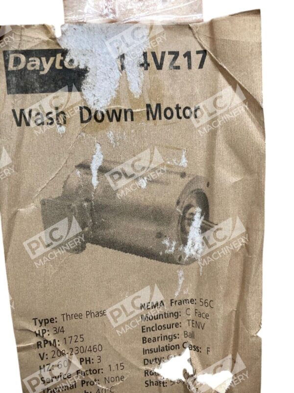 Dayton P63ENH-3790 1725RPM 3/4HP Wash Down Motor 4VZ17