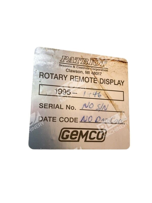 Patriot 1995-1446 Rotary Remote Display Position/SPM Gemco - Image 2