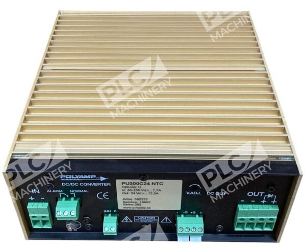 Polyamp Options H In 85-150VDC 7.7A Out 24VDC 12.5A DC/DC Converter PU300C24 NTC