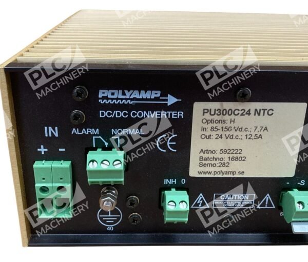 Polyamp Options H In 85-150VDC 7.7A Out 24VDC 12.5A DC/DC Converter PU300C24 NTC - Image 2