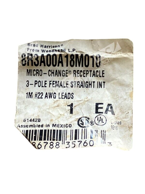 Brad Harrison Woodhead LP Micro Change Receptacle 3 Pole Female 8R3A00A18M010