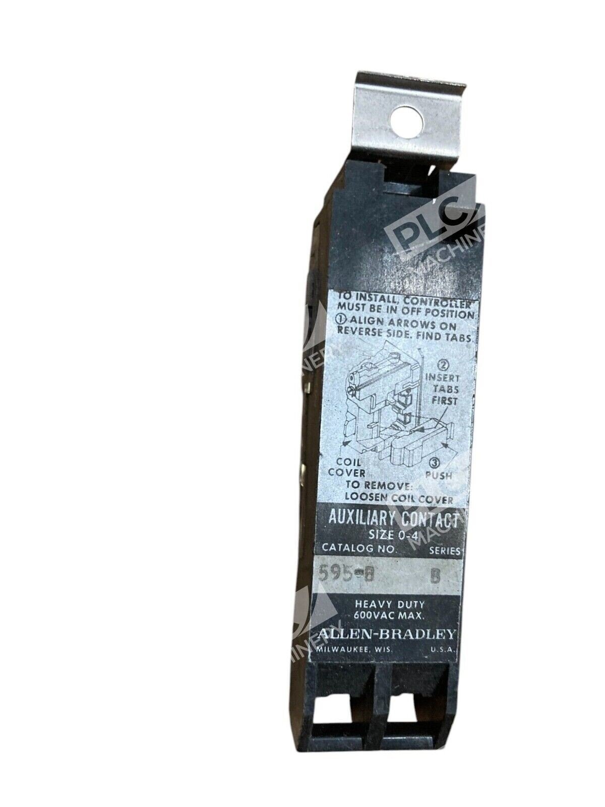 Allen Bradley 600VAC Size 0-4 Auxiliary Contact Block 595-B /B - Image 2