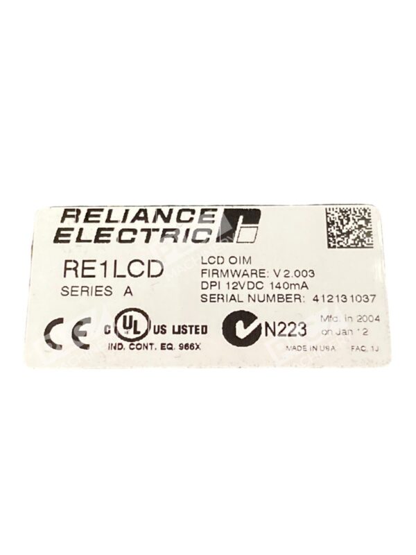Relaince Electric ABB DPI 12VDC 140mA LCD Operator Interface Module RE1LCD /A - Image 7