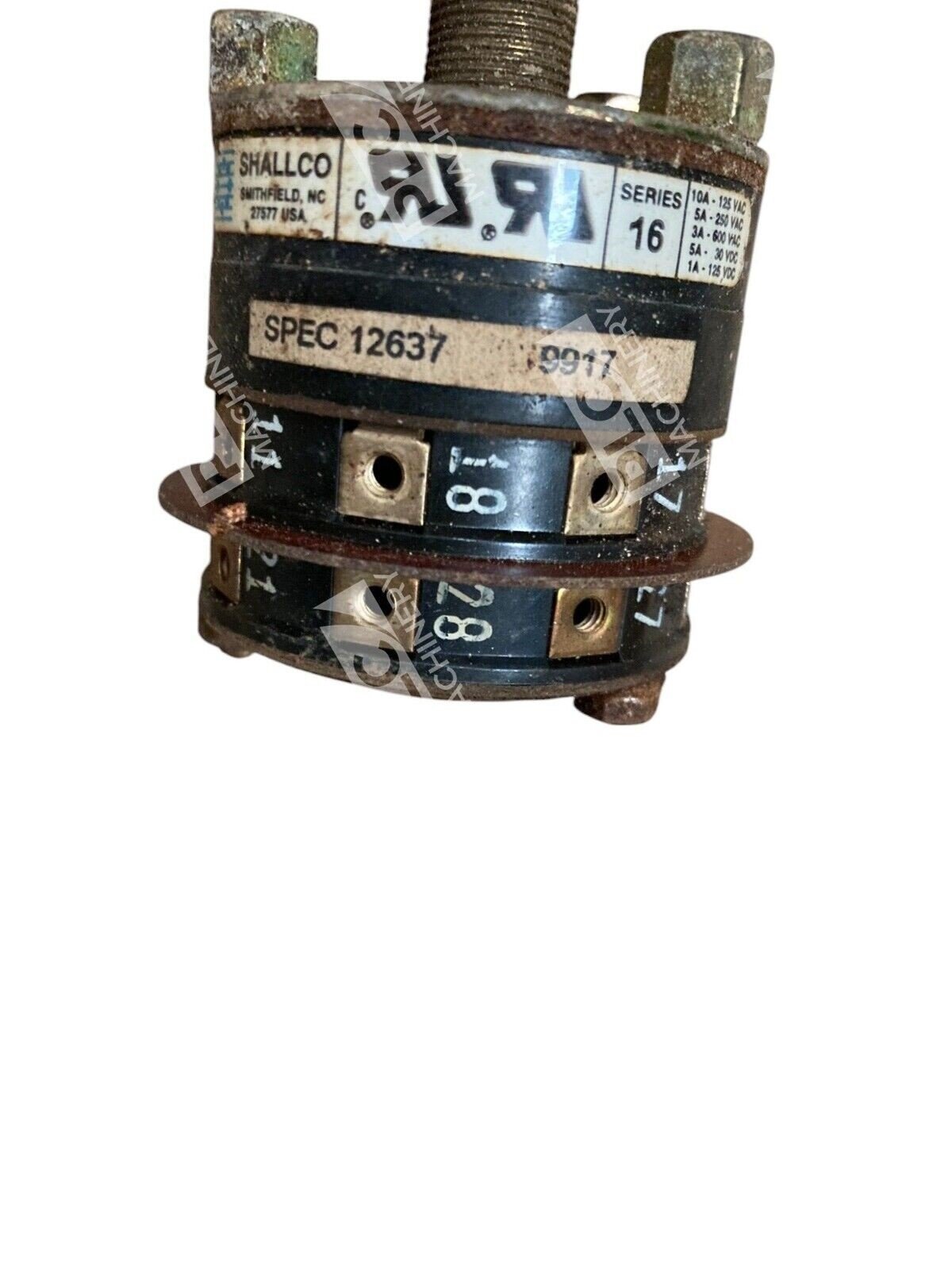 Shallco Spec 12637 9917 3 Position Rotary Drum Switch Series 16