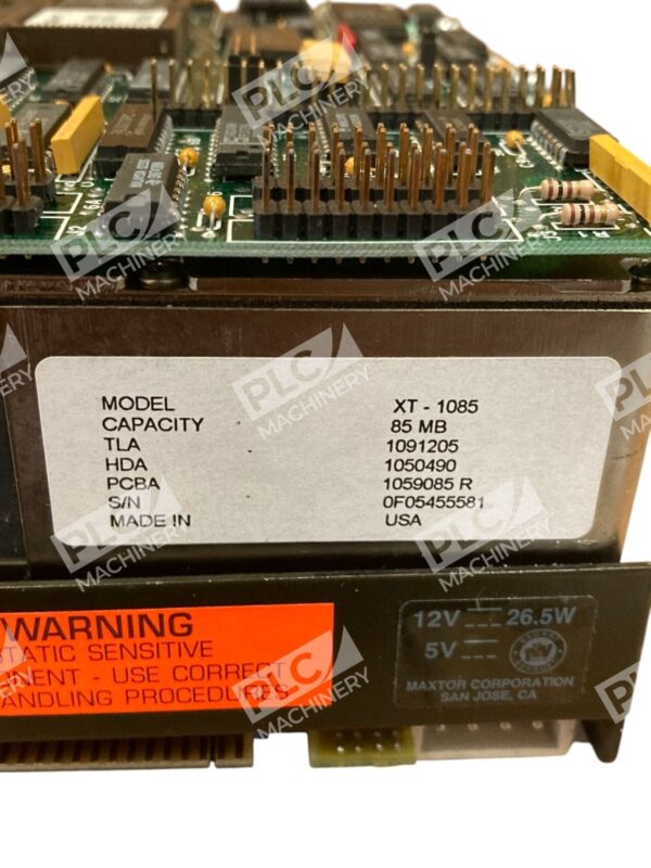 Maxtor Corp 12V 26.5W 5V 85MB 5.25" Hard Drive XT-1085 - Image 2