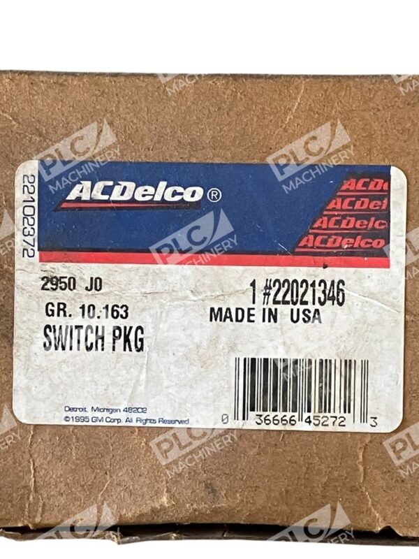 GM General Motor ACDelco GR.10.163 2950 J0 Switch Package 22021346 - Image 2