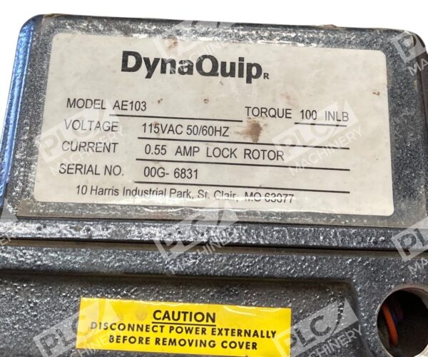 DynaMatic 189024A.1 DynaQuip 100INLB 115VAC 0.55A Lock Rotor Actuator AE103 - Image 2