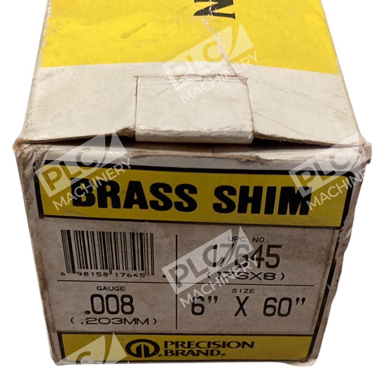 Precision Brand 0.008" 0.203mm 6"x60" 17SX8 Brass Shim 17645 - Image 2