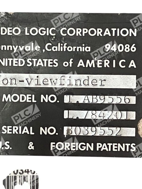 Instar Video Logic L.784201 110-120VAC 5A 60Hz Non-Viewfinder Camera T.AB9556 - Image 3