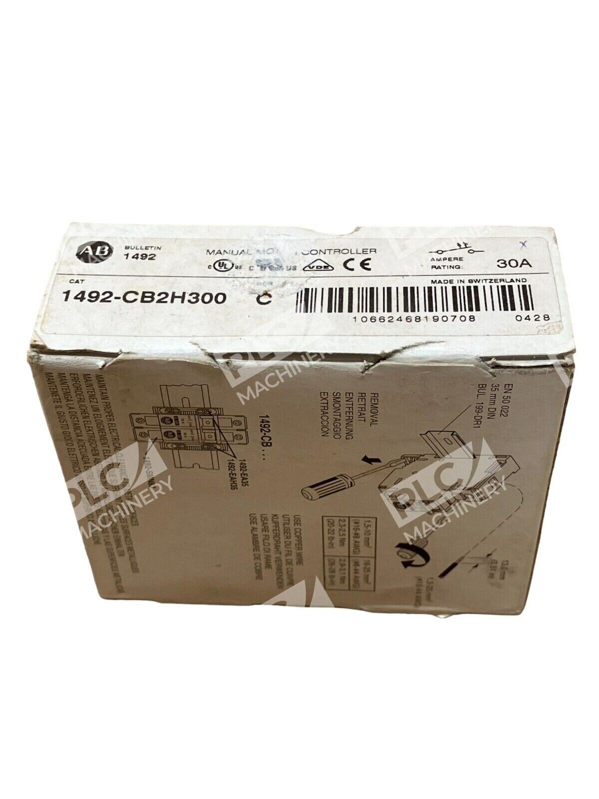Allen Bradley 1492-CB2H300 /C 30A 10HP H300 Manual Motor Controller