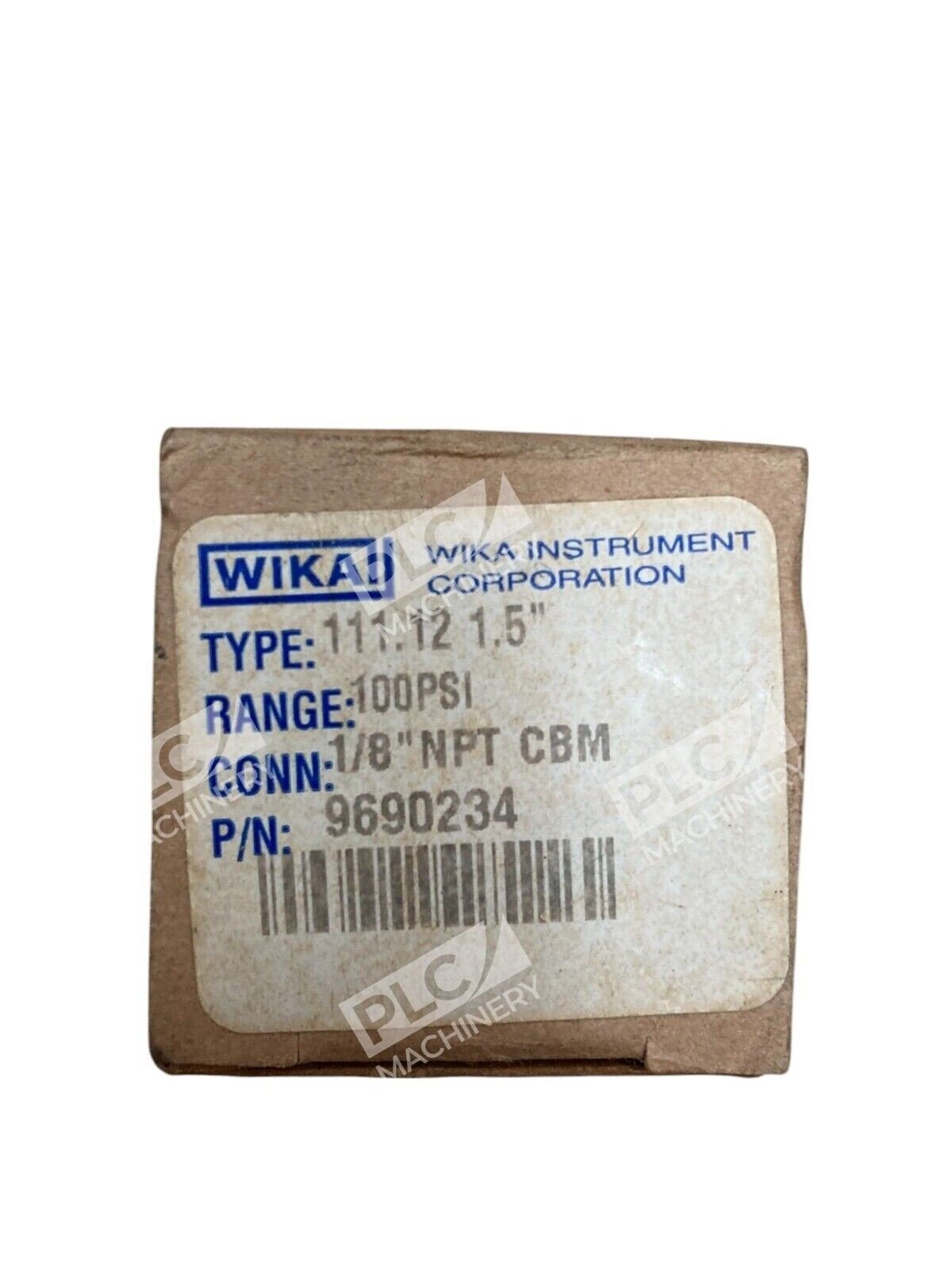 Wika 111.12 1.5" 100PSI 1/8" NPT CBM Pressure Gauge 9690234