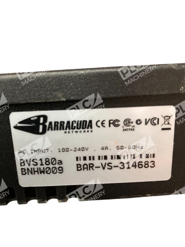 Barracuda 100-240V 4A SSL VPN 180 BAR-VS-314683 BNHW009 VPN Gateway BVS180a - Image 2