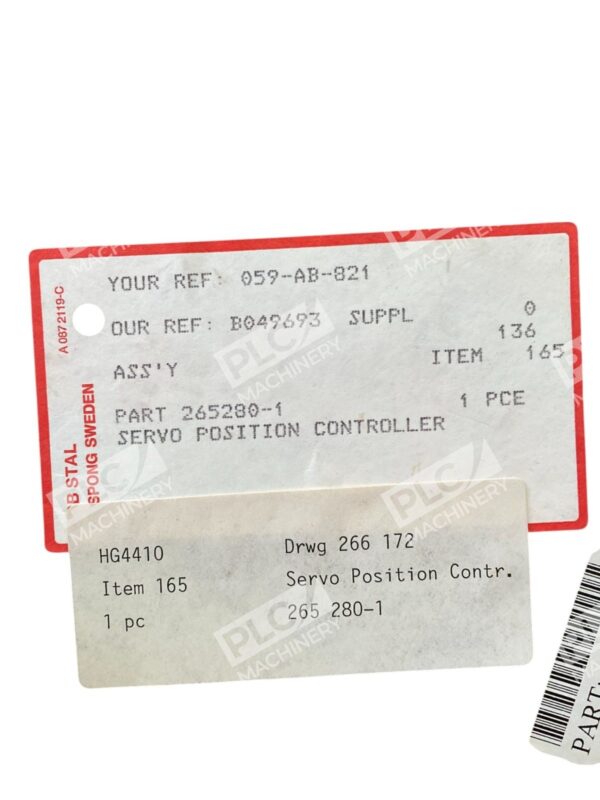 ABB Stal Servo Position Controller 265280-1 - Image 2
