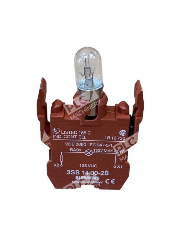 Siemens BA9s Lampholder UC 110/125V W/ Lamp 3SB14 00-2B (Box of 10) - Image 5